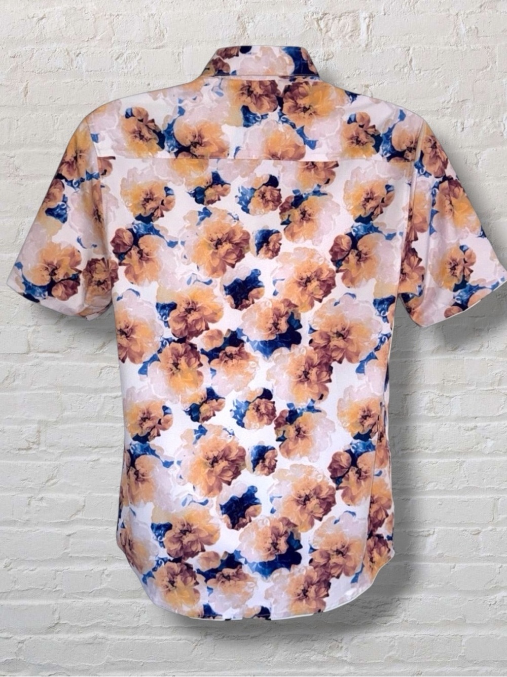 Tallia Sport Men’s Short Sleeve Button-Up Shirt – Floral Print – Size Small - Picture 6 of 12